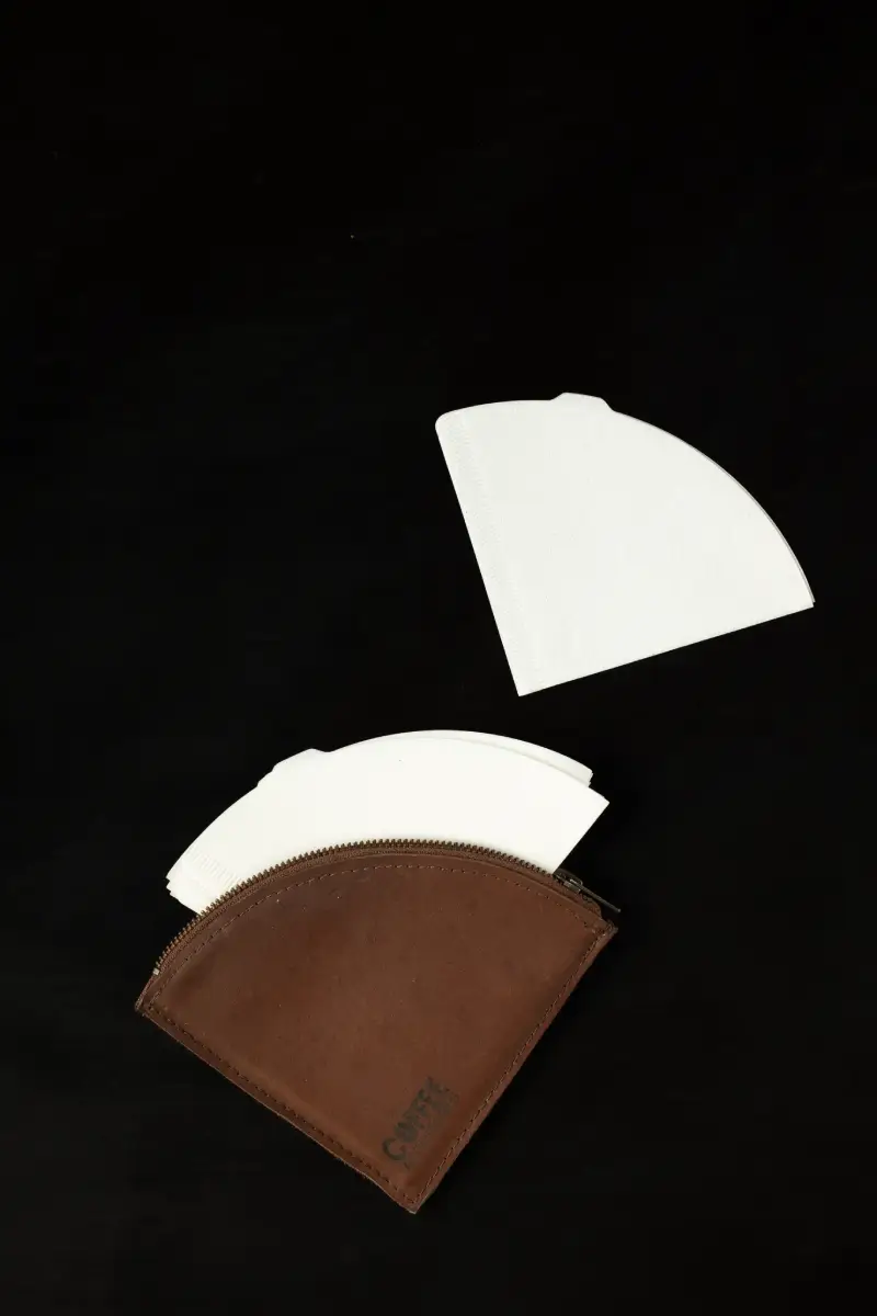 Leather Filter Holder with v60 Filters